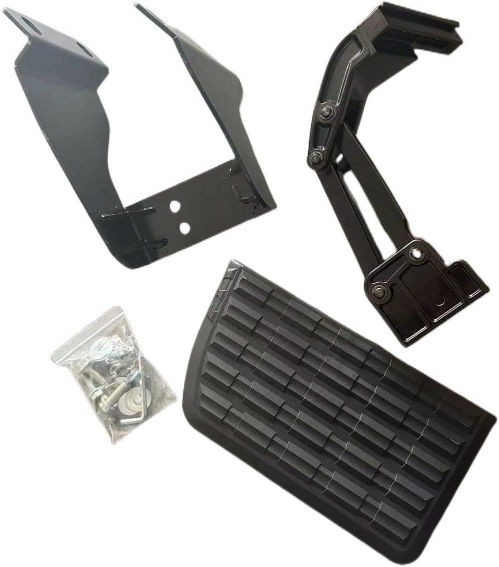 Escalón retráctil para parachoques trasero compatible con F150 2015-2021 escalón plegable para portón trasero, escalones negros grandes para