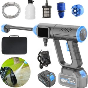 Lavadora a presión inalámbrica, pistola de limpieza portátil de 950 PSI, batería de 22500 mAh, boquilla 6 en 1, pistola de lavado de coche de alta Lavadora a presión inalámbrica, pistola de limpieza portátil de 950 PSI, batería de 22500 mAh, boquilla 6 en 1, pistola de lavado de coche de alta