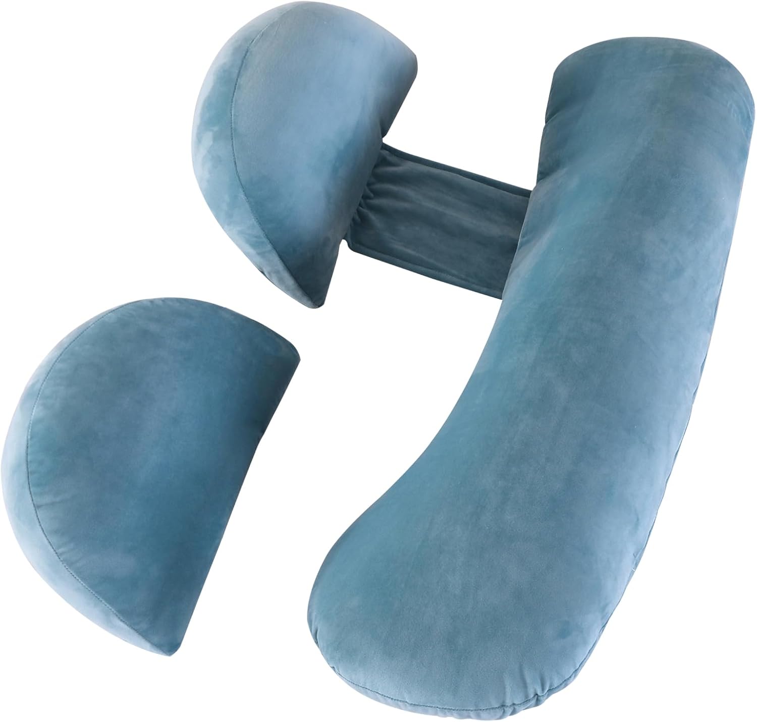 Almohadas de terciopelo para dormir, almohada de maternidad, almohada corporal de embarazo para espalda, piernas, vientre, caderas de mujeres