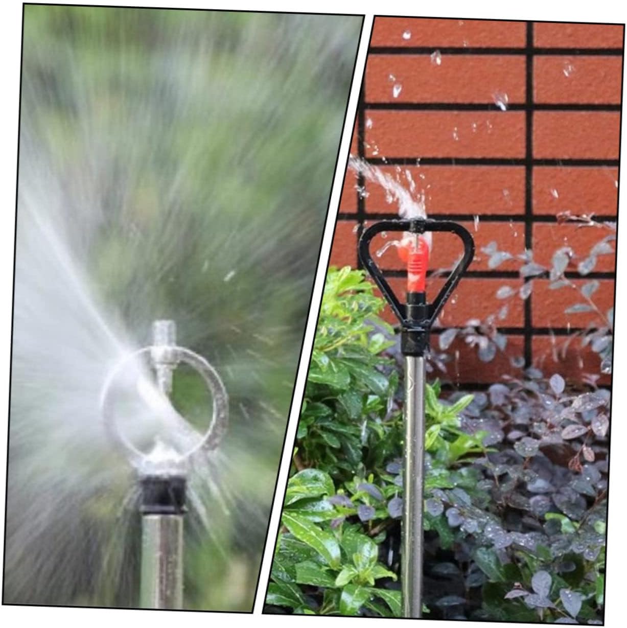 Angoily 2 unids dispositivo de riego automático cabezal de ducha manguera de jardín rociador giratorio 360 rociador de césped rociador automático de