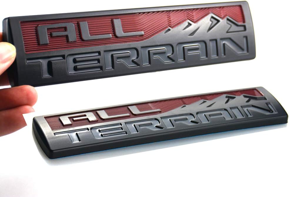 Juego de 2 calcomanías de repuesto para guardabarros de 8 pulgadas, para todos los terrenos, placa de identificación 3D, para GMC Sierra 2500HD 3500