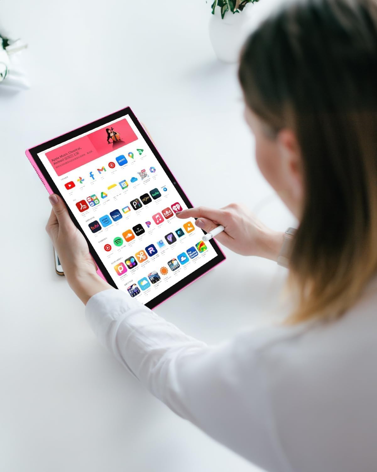 Tablet 2 en 1 Tablet con funda para teclado, lápiz capacitivo de ratón, película protectora de pantalla táctil, tableta de 10 pulgadas, tabletas