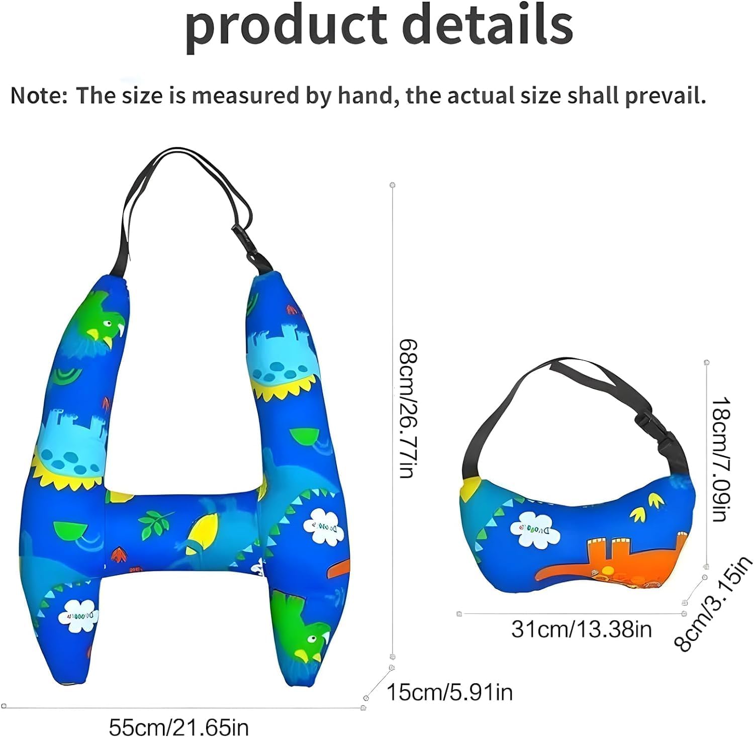 Soporte de cabeza para dormir en forma de H, almohada de apoyo para el cuello del viaje para dormir, almohada de apoyo para el cuello de viaje,