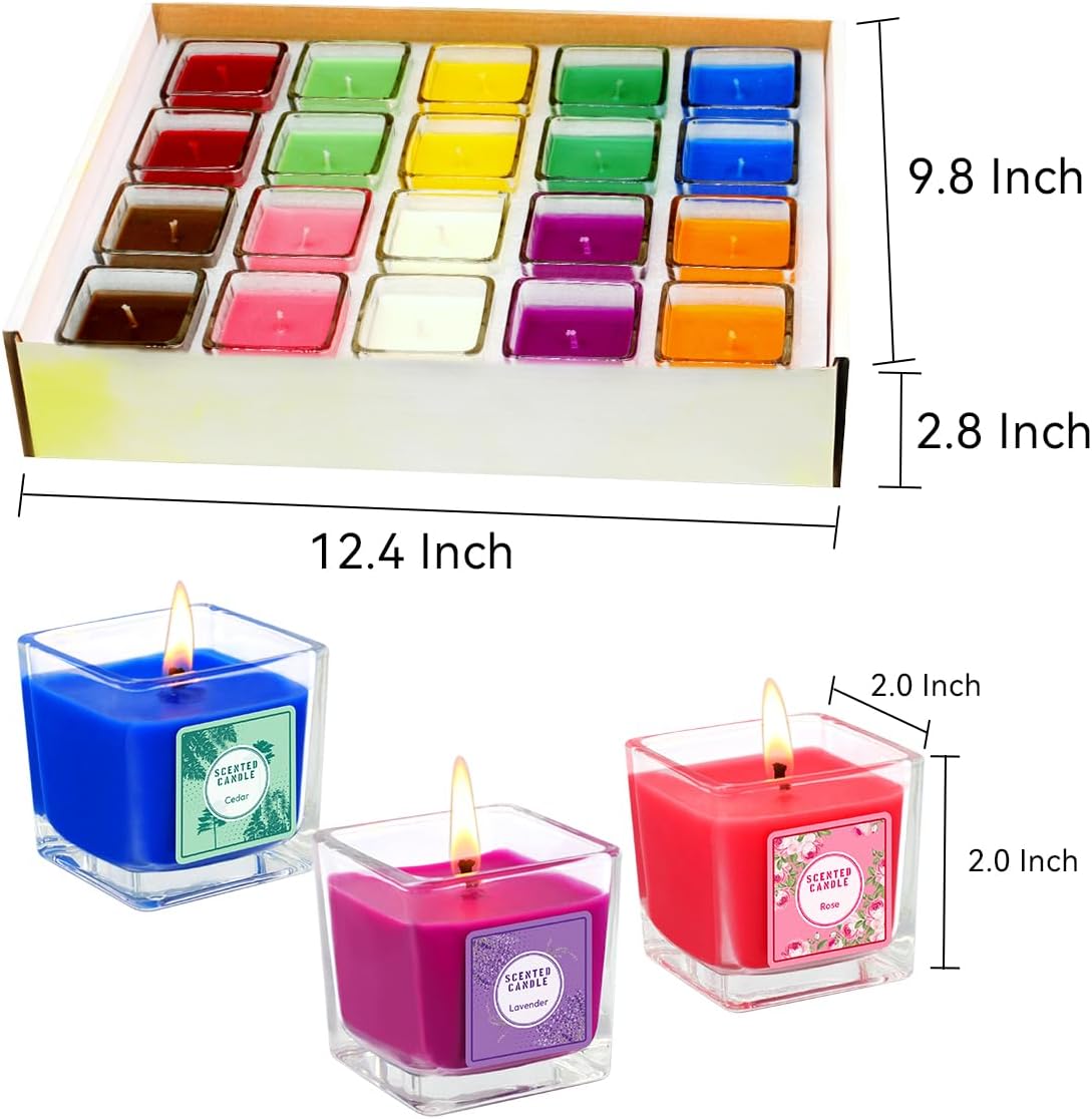 Velas votivas perfumadas en vidrio, cera de soja de 15 horas para aliviar el estrés, velas de regalo para mesa de boda, hogar, spa, vacaciones,
