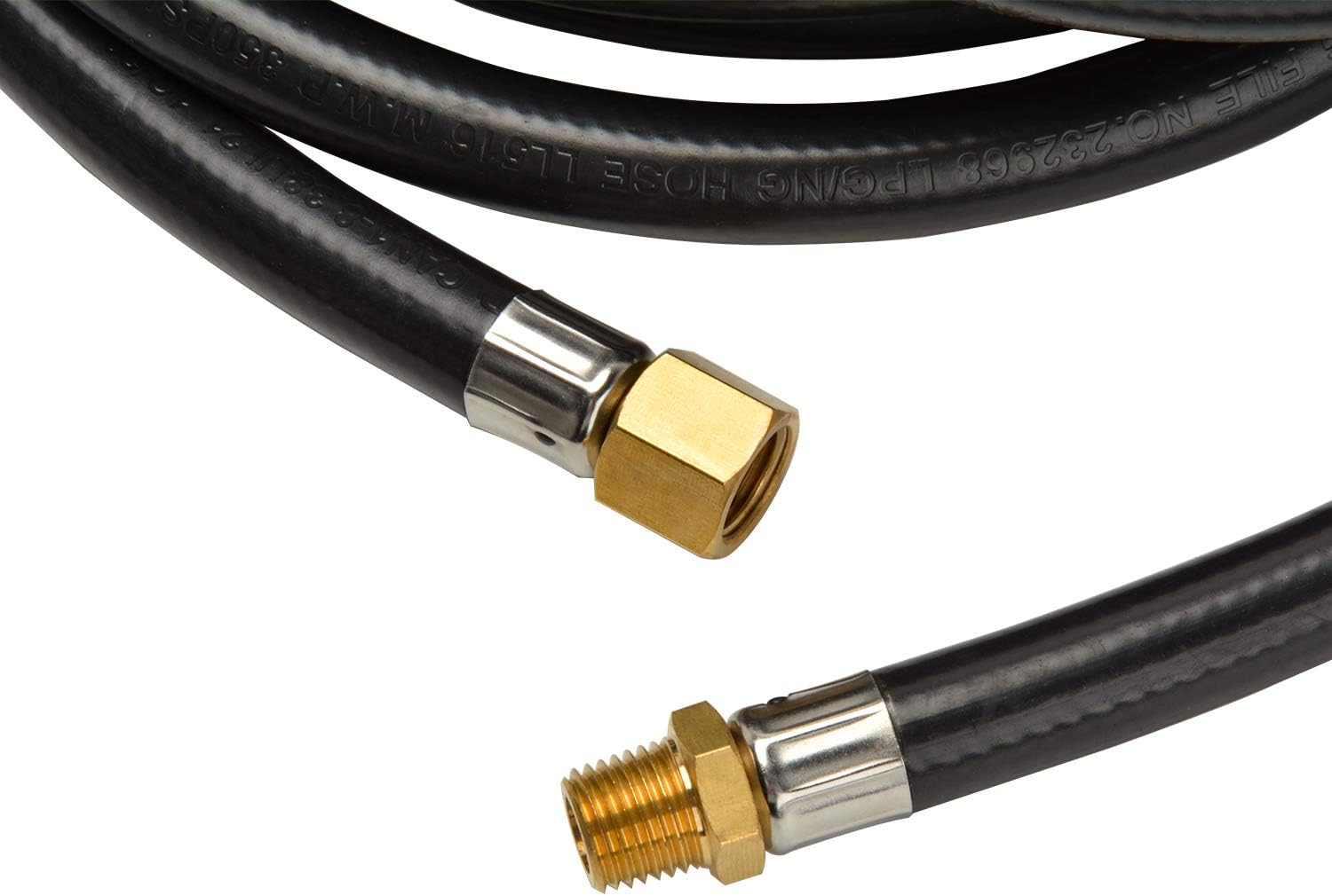 only fire – Manguera de extensiónelectrodoméstico de 25 pies para gas propano, color negro