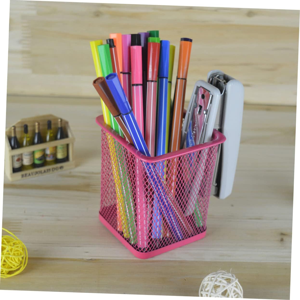 STOBOK 6 piezas de soporte para pinceles de arte, portalápices, tazas, bolígrafos, recipiente, organizador de lápices, organizador de bolígrafos