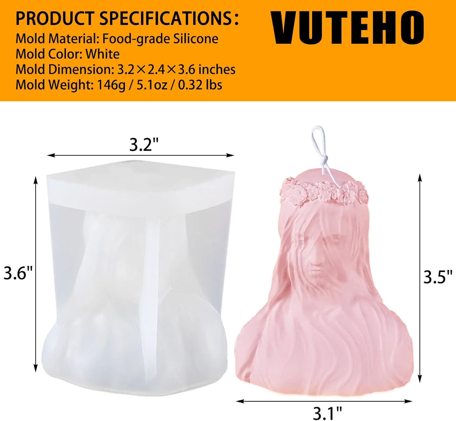 Moldes de silicona para velas de niña veladas 3D, moldes de vela corporal para hacer velas, aroma, cera de soja, jabón, yeso, resina epoxi,