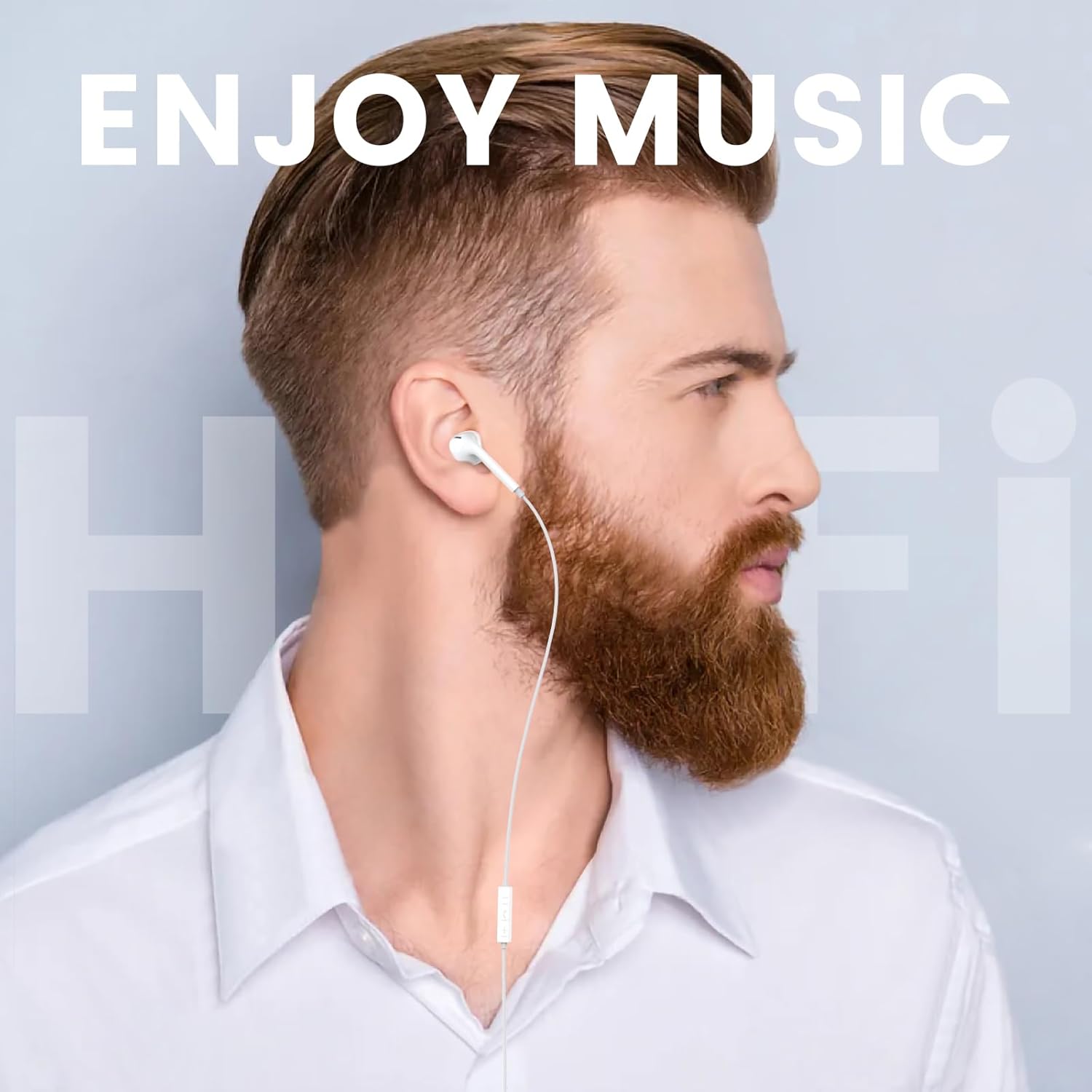 MOSWAG Auriculares con cable con micrófono, 0.138 in Jack in Ear Auriculares con micrófono adecuados para teléfonos inteligentes, computadoras,