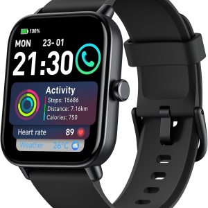 aeac Reloj inteligente para Android e iOS, reloj de fitness de 1.8 pulgadas con Alexa, llamadas Bluetooth, monitor de frecuencia cardíacasueño, aeac Reloj inteligente para Android e iOS, reloj de fitness de 1.8 pulgadas con Alexa, llamadas Bluetooth, monitor de frecuencia cardíacasueño,