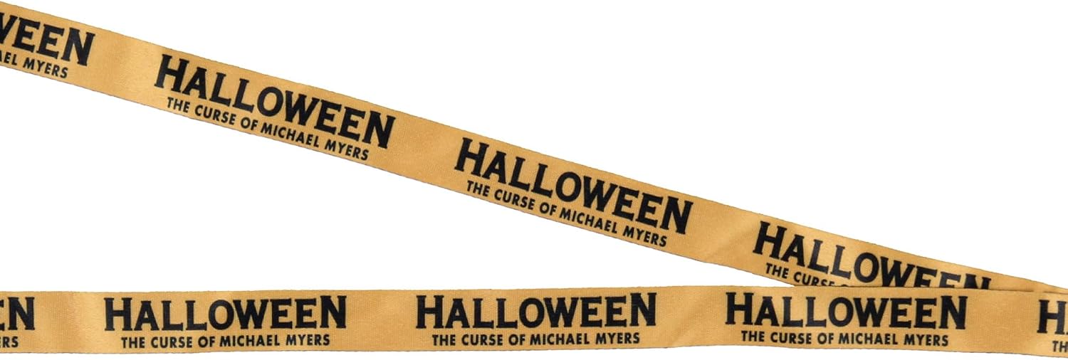 Halloween La maldición de Michael Myers – Soporte transparente para tarjetas de identificación con colgante de metal de 2 pulgadas