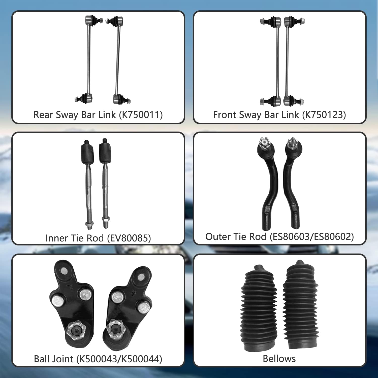 Kit de suspensión de brazo de control delantero inferior 2007-2011, barra estabilizadora de rótula, reemplazo de barra de acoplamiento para Toyota