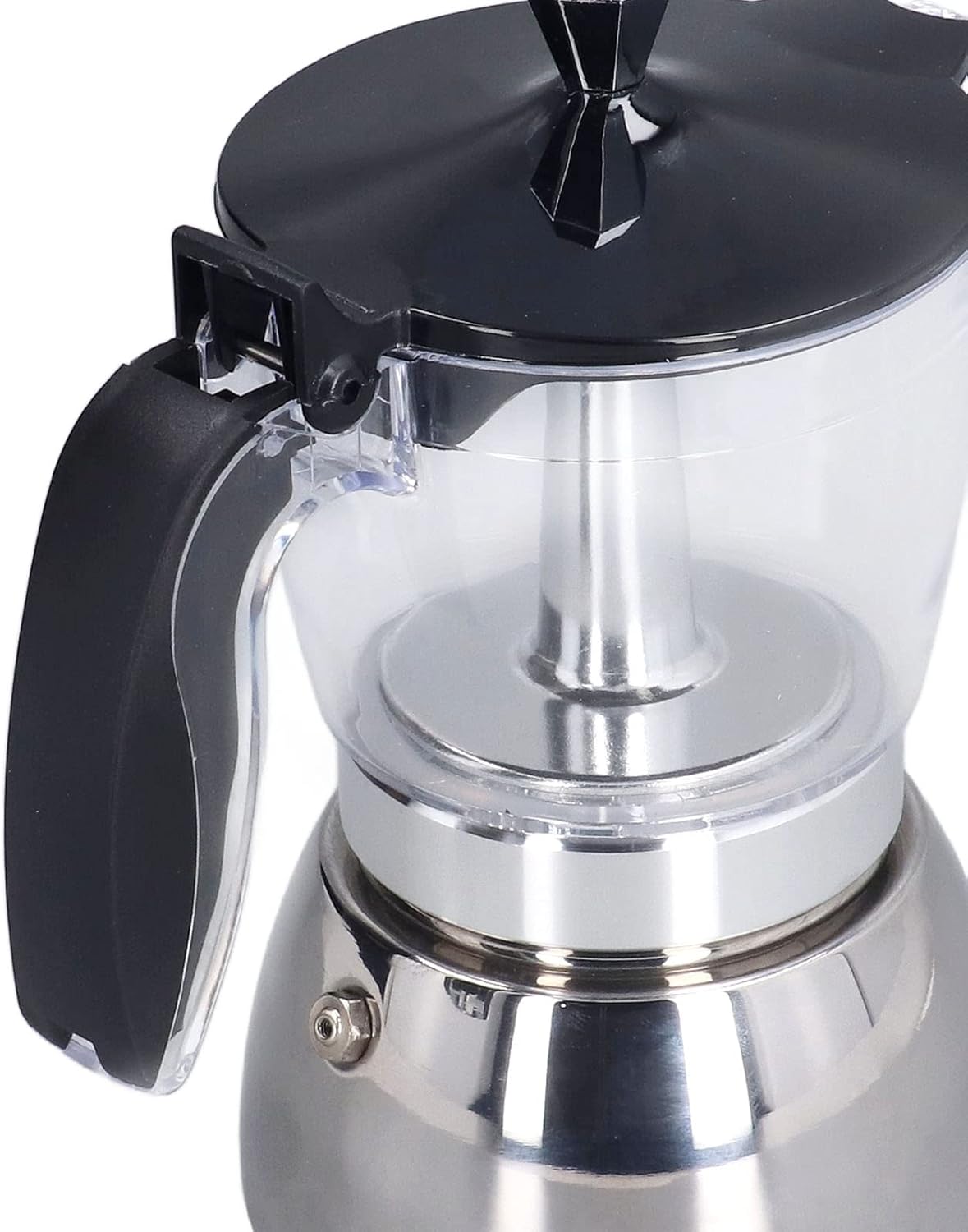 Cafetera, cafeteras Keurig, cafetera, olla Moka Pot 6 tazas, cafetera italiana de acero inoxidable, cafetera con tapa ABS transparente para cocina,