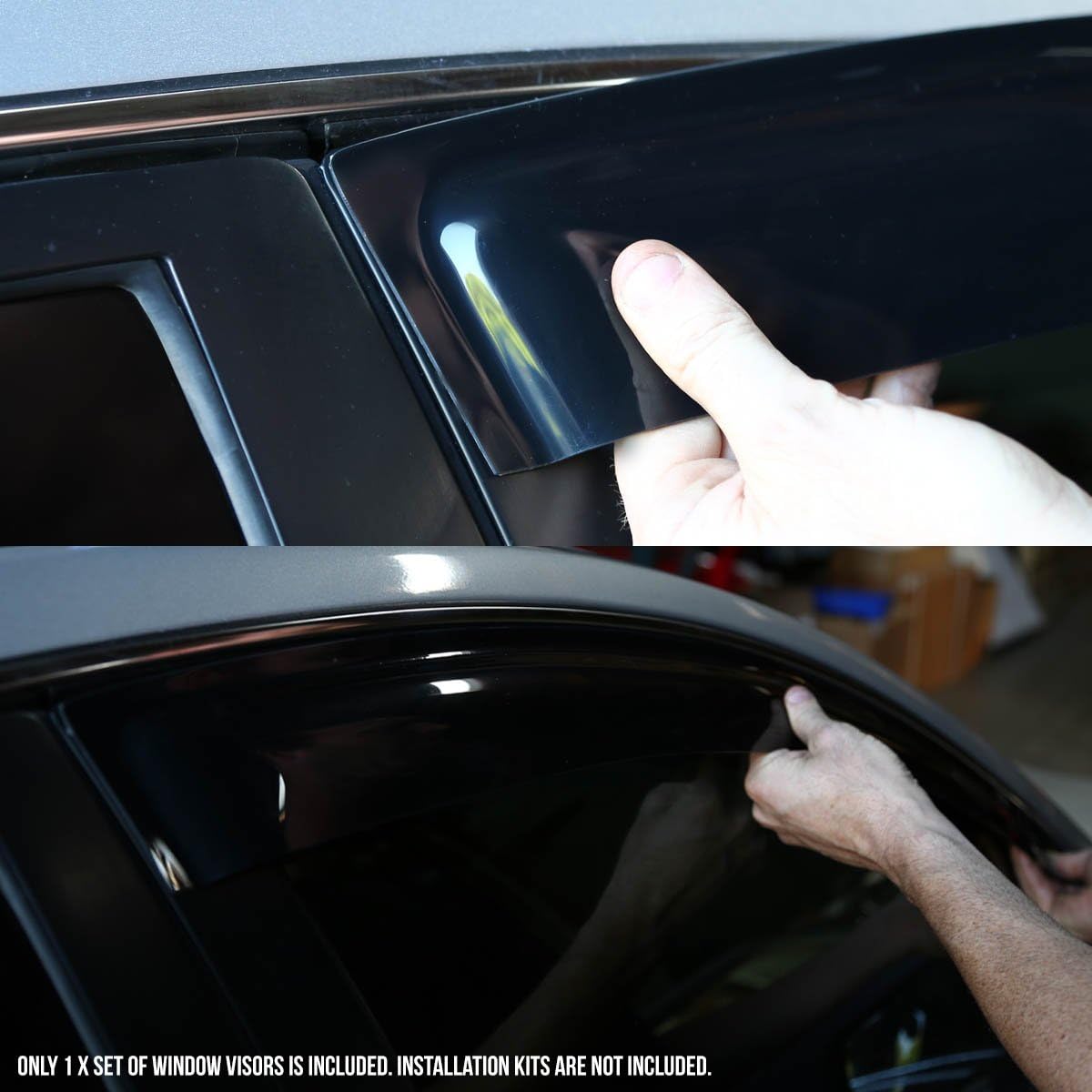 DNA MOTORING WVS-038 – Deflector de ventana de ventilación de humo oscuro, protector contra la lluviasol, 4 piezas, 1 paquete