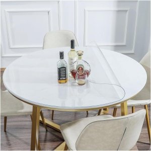 Tapete redondo de 42 pulgadas para mesa de PVC, de vinilo transparente, de grado alimenticio, para cocina, habitación, bar, café, escritorio, tapete Tapete redondo de 42 pulgadas para mesa de PVC, de vinilo transparente, de grado alimenticio, para cocina, habitación, bar, café, escritorio, tapete