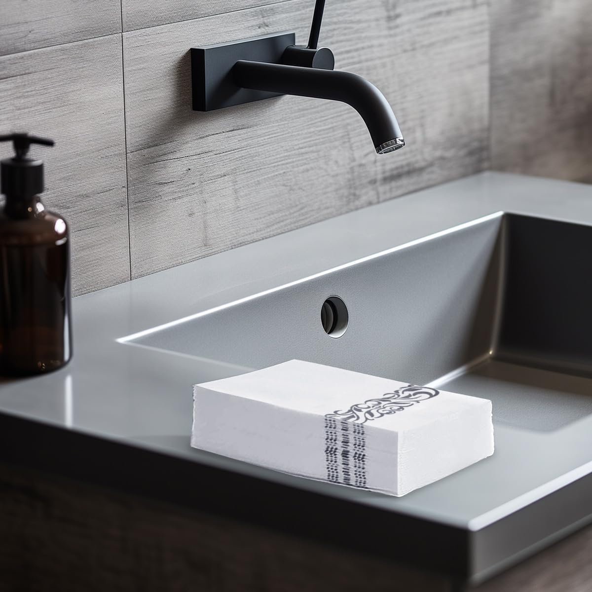 Servilletas desechables elegantes de alta calidad, suaves y absorbentes, de tacto de lino, servilletas decorativas duraderas para baño, buenas para