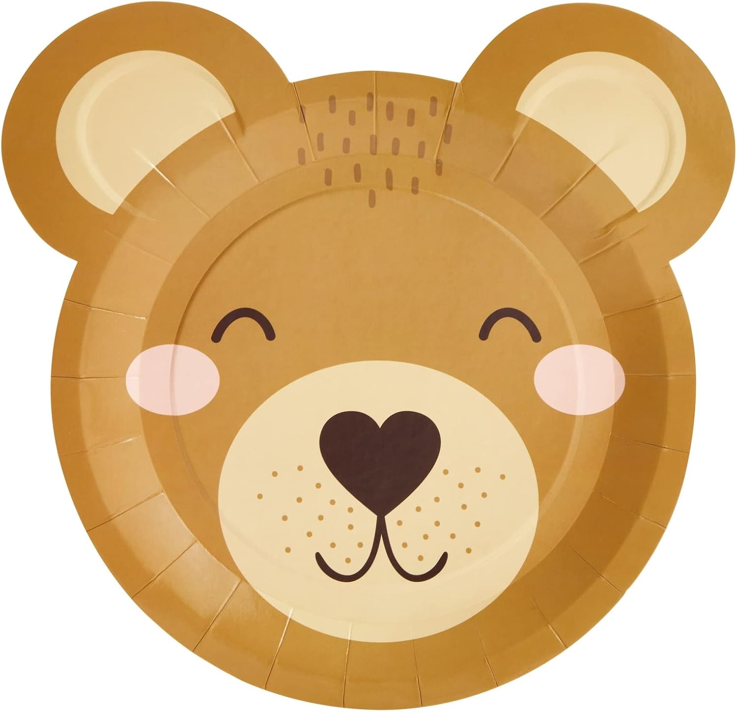 Sparkle and Bash Paquete de 48 platos de papel de oso de peluche para decoración de baby shower (11 x 11 pulgadas)