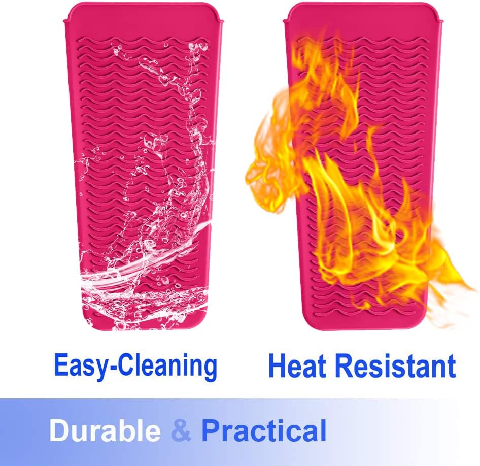 Bolsa de silicona resistente al calor, herramientas de peinado para rizadores, planchas planas, alisador de cabello, 11.5 x 6 pulgadas, silicona de