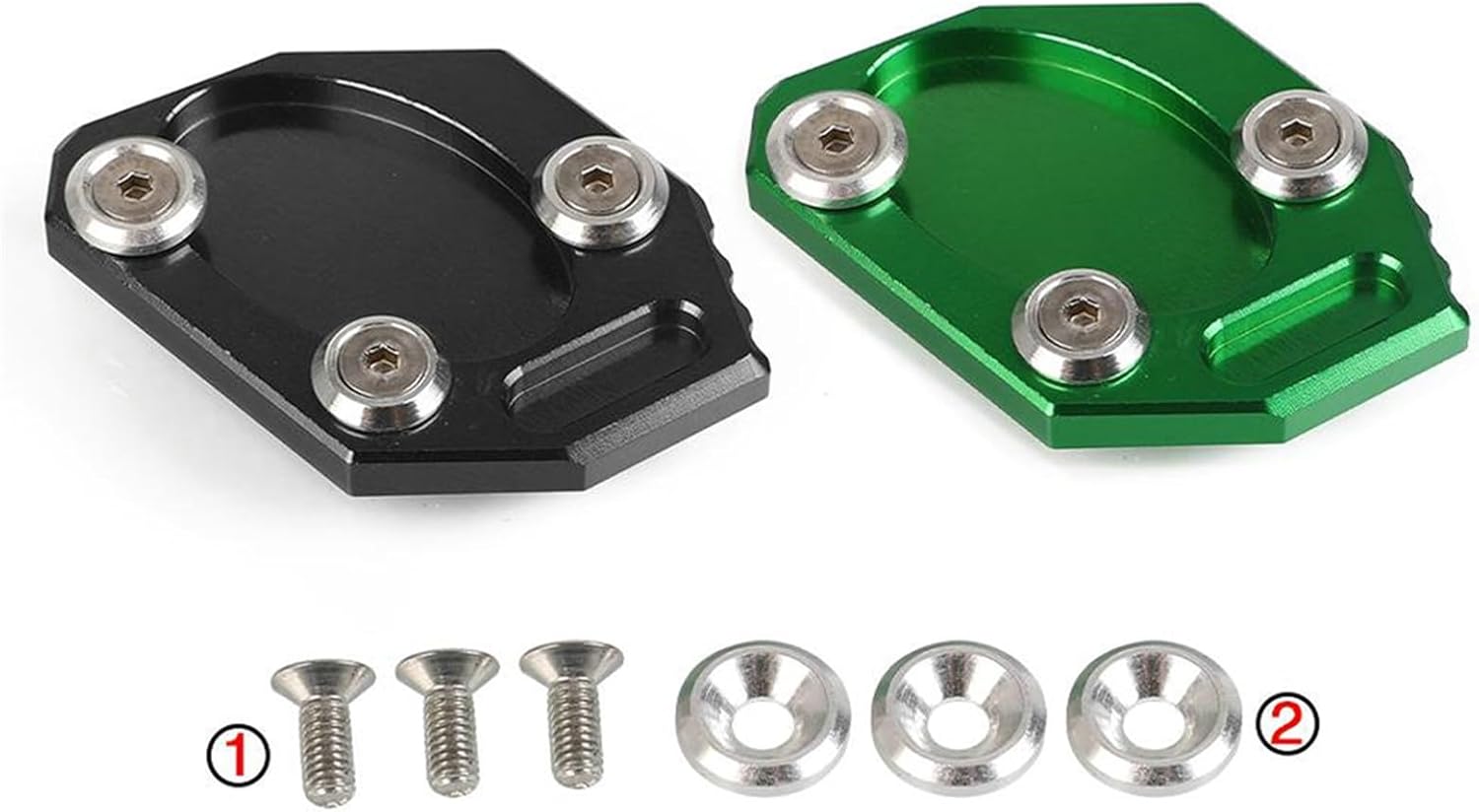 Soporte lateral de aluminio CNC para motocicleta, soporte lateral para ampliar la placa de extensión para Kawasaki Versys 650 2007-2009 (color