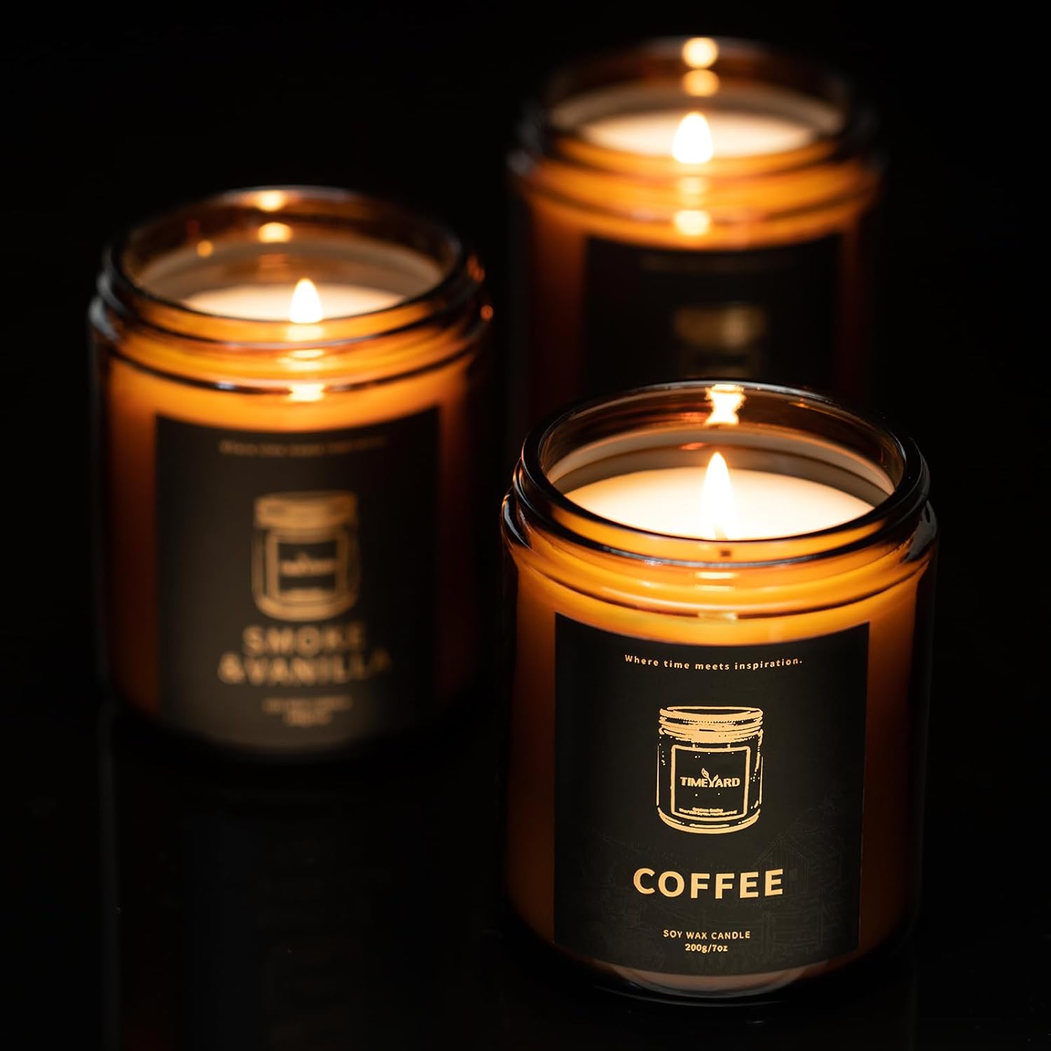 TIMEYARD Velas perfumadas de café para el hogar, regalo de vela para mujeres en el baño, regalo de inauguración de la casa para hombres y mujeres,
