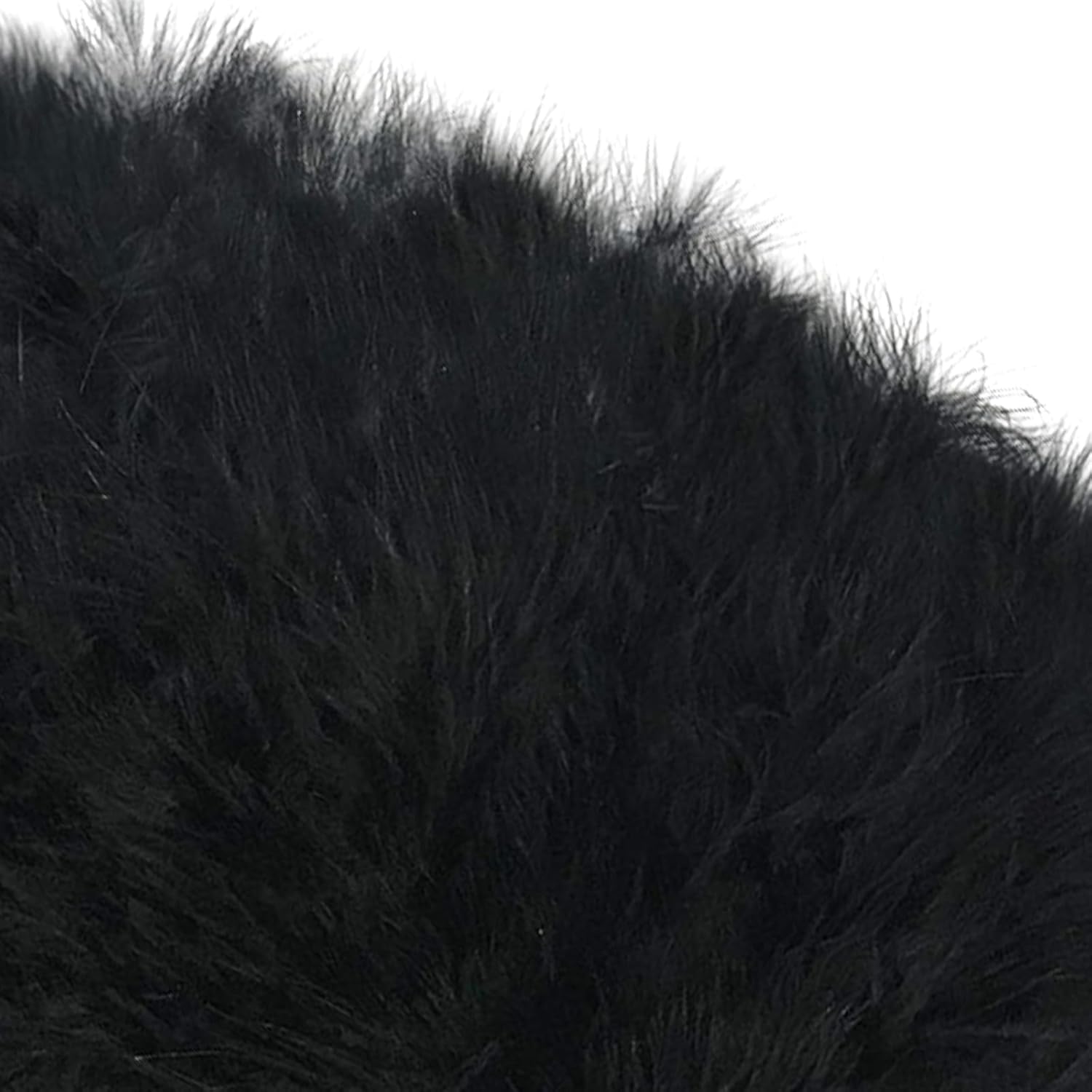 Abanico de plumas de Marabou, ventilador de mano plegable negro vintage de los años 20, ventilador de mano para festivales renacentistas para