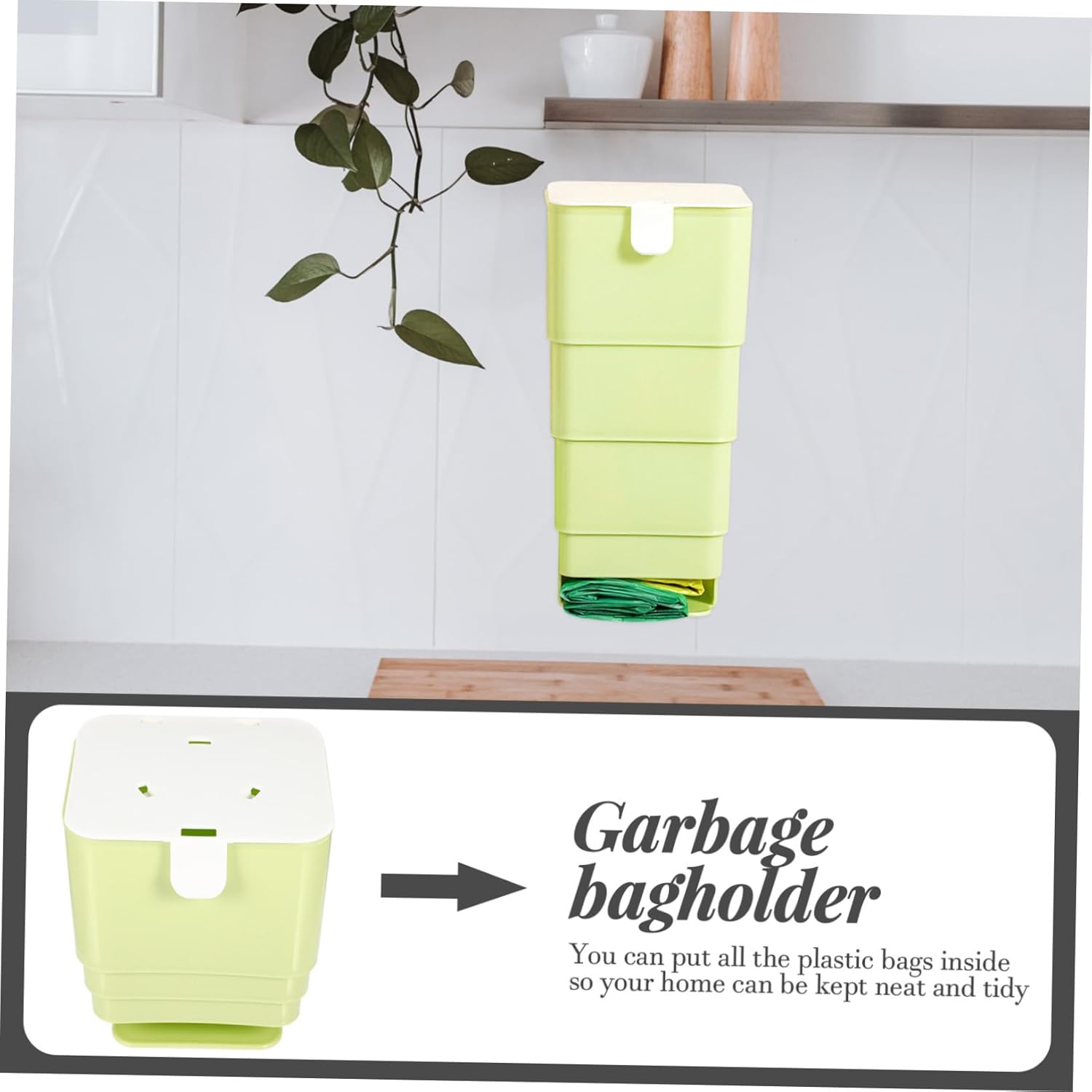 Caja de almacenamiento de bolsa de basura Bolsa de pared plegable PP