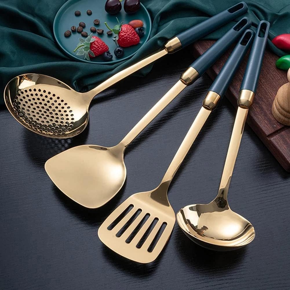 Clásico portátil de acero inoxidablecucharacuchara de sopaespátulaantiadherente cocina cocina utensilios utensilios de cocina