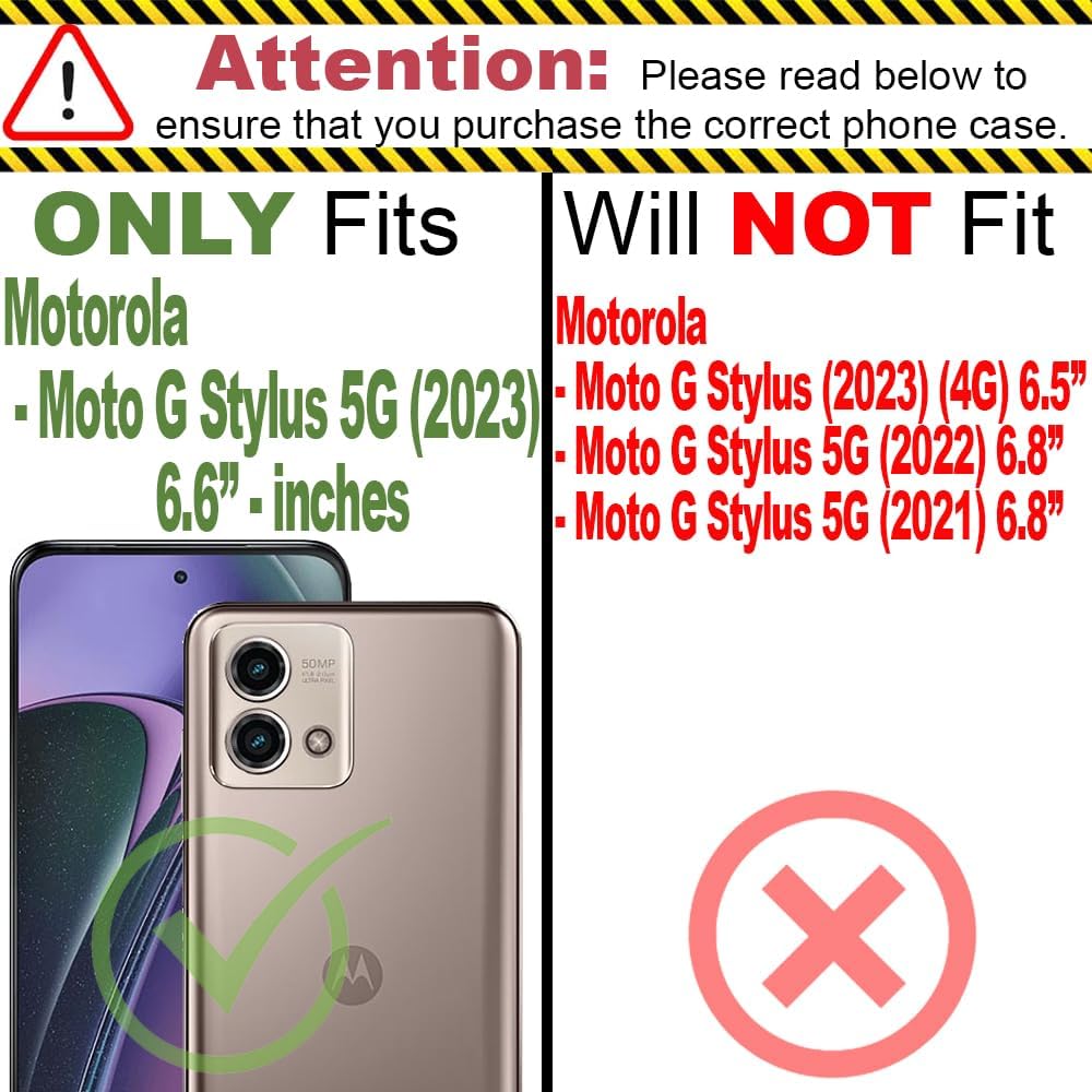 CoverON Funda resistente diseñada para Motorola Moto G Stylus 5G 2023, resistente grado militar A de plástico duro híbrido de goma TPU con agarre de