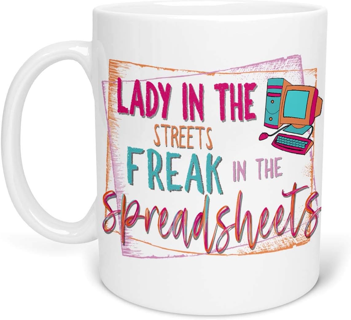 Delicious Accessories CPA Accountant Contralor Lady in the Streets Freak in the Spreadsheets preparador de impuestos novedoso taza de café té 11