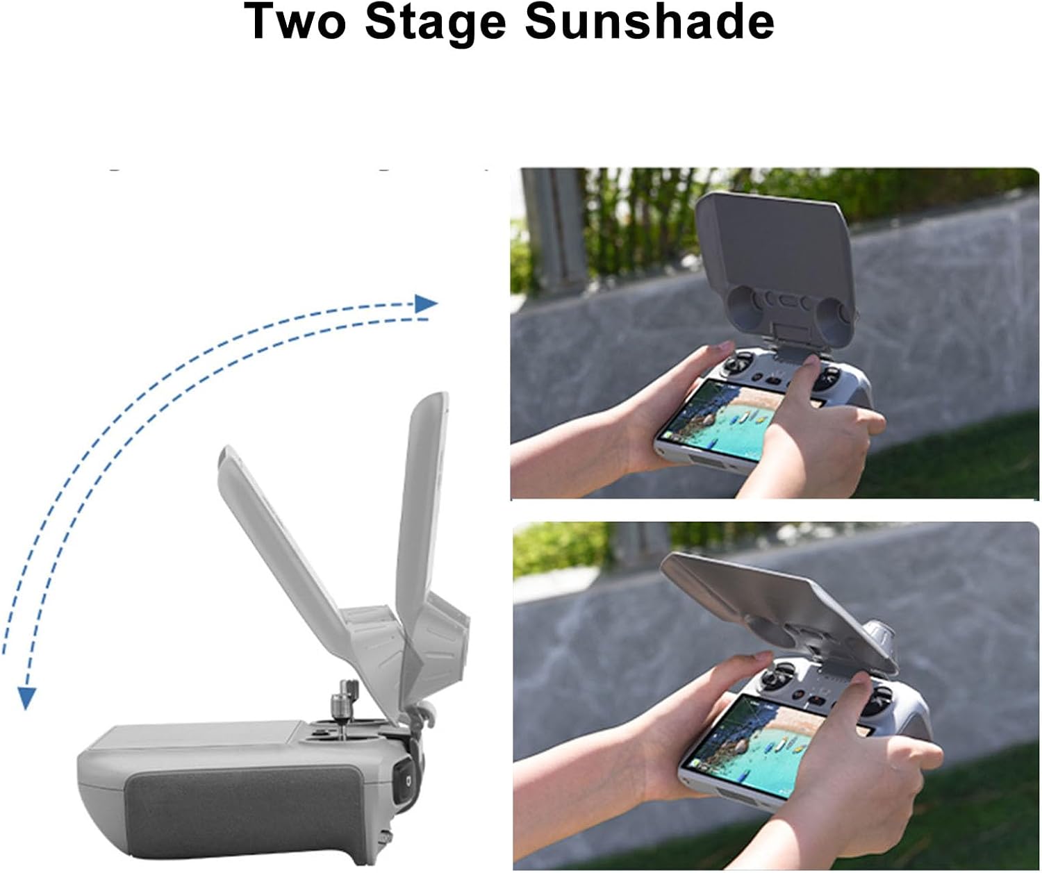 Controlador parasol plegable cubierta de sombrilla con gancho de cordón para DJI RC Control remoto Mini 3 Pro Drone Accesorios