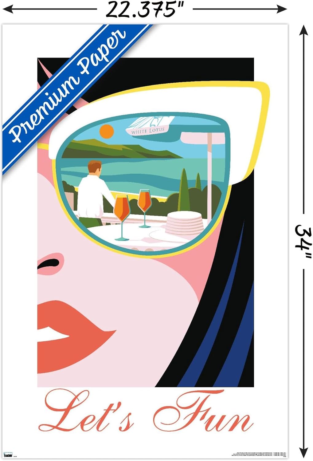 Trends International The White Lotus – Póster de pared Let’s Fun, 22.37 x 34.00 pulgadas, versión premium sin marco