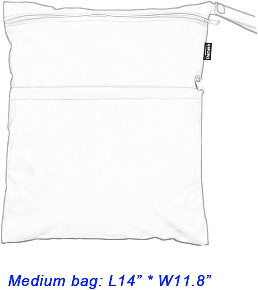 Damero Bolsa de viaje para artículos húmedos y secos con asa para pañales de tela, piezas de bombeo, ropa, traje de baño y más, fácil de agarrar y
