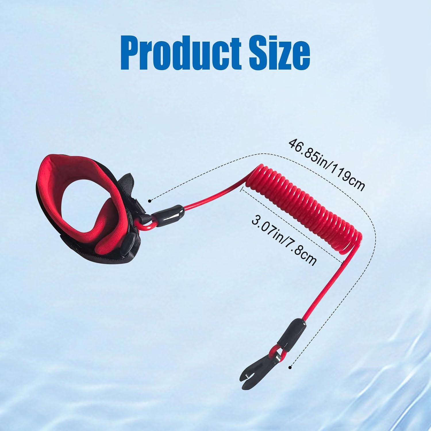 4 cordones para interruptor de barco con correa de muñeca de repuesto para interruptor de parada de emergencia de barco marino, cordón de seguridad