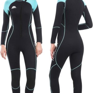 XUKER Traje de neopreno para mujer y hombre, 0.079 in, 0.118 in, neopreno con cremallera frontaltrasera en agua fría, traje de buceo de cuerpo XUKER Traje de neopreno para mujer y hombre, 0.079 in, 0.118 in, neopreno con cremallera frontaltrasera en agua fría, traje de buceo de cuerpo