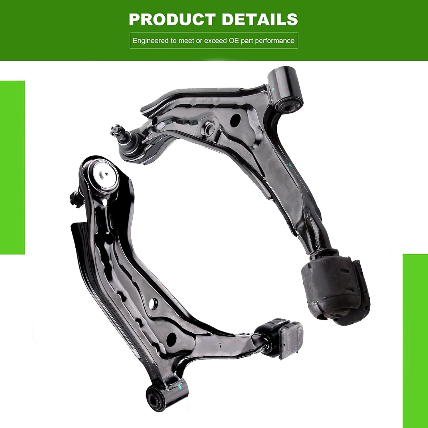 SCITOO 8 piezas kit de suspensión 2 brazo de control inferior y rótula 2 barra estabilizadora delantera 2 exterior 2 barra de acoplamiento interior