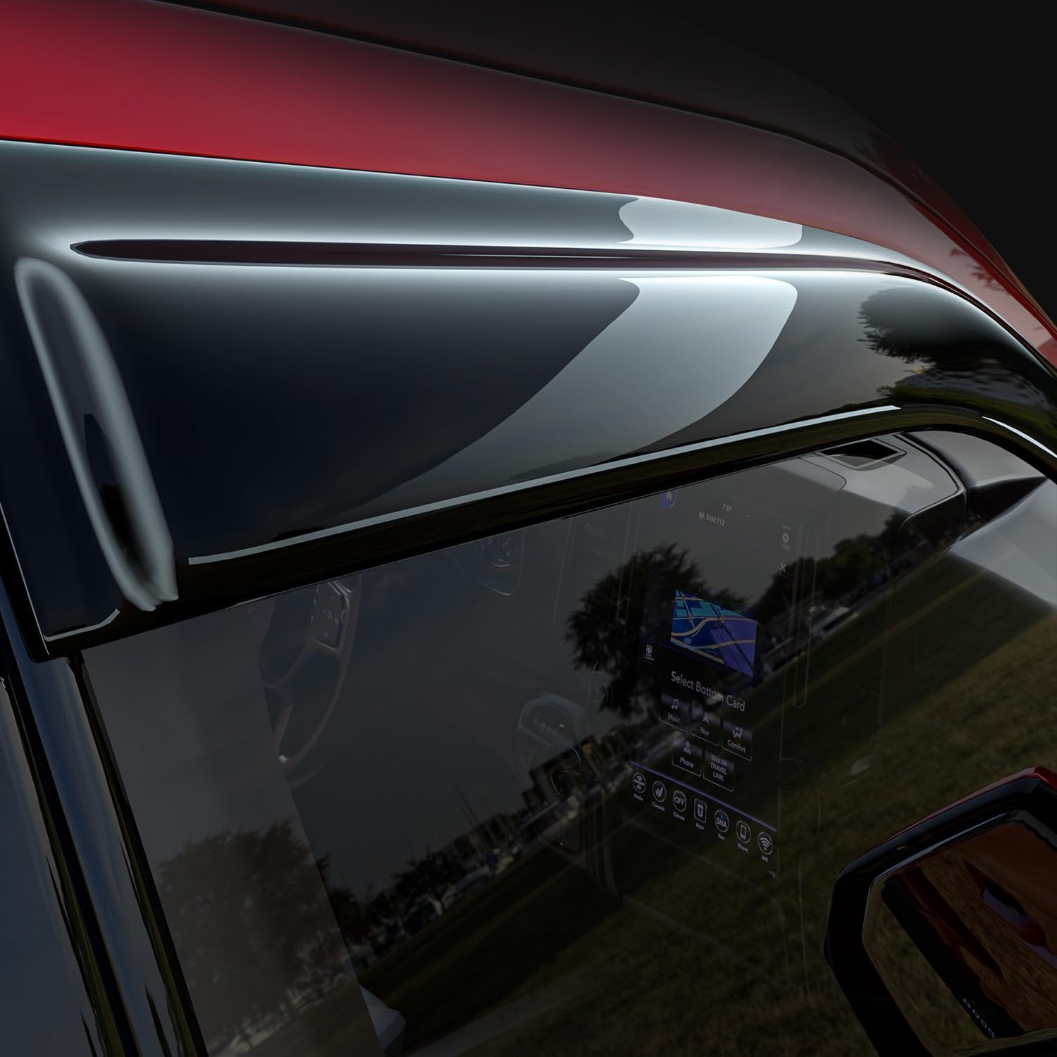 KitsPro Protectores de lluvia para ventana lateral para Toyota Tundra 2022-2024 (solo apto para CrewMax Double Cab), deflectores de ventana con