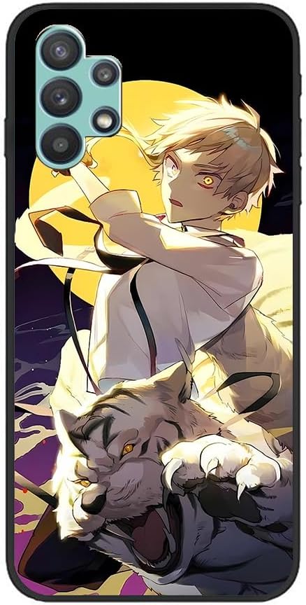 NOLLAM Protect Black Soft Matte TPU Wireless Charging Gel Funda de silicona líquida para Samsung Galaxy A32 5G Nakajima Atsushi Anime Japón Role04