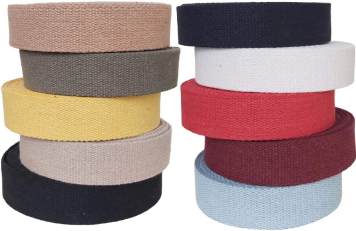 Correas de algodón pesado de 1 12 pulgadas – Correas para artes y manualidades – (rojo, 10 yardas) – MATADOR USEFUL GOODS