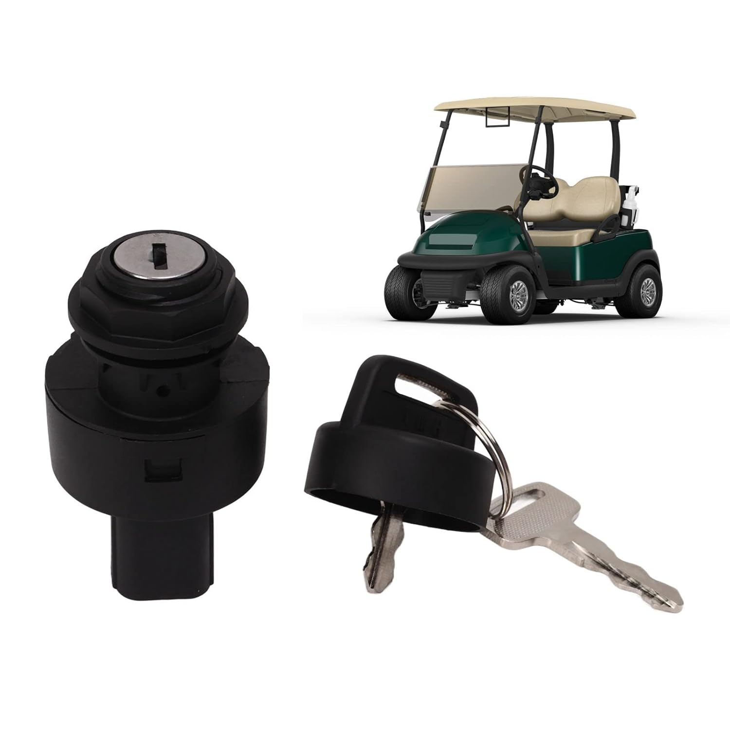Interruptor de encendido para carrito de golf, interruptor de llave de encendido JW1 H2510 00, conjunto de interruptor de encendido con 2 llaves