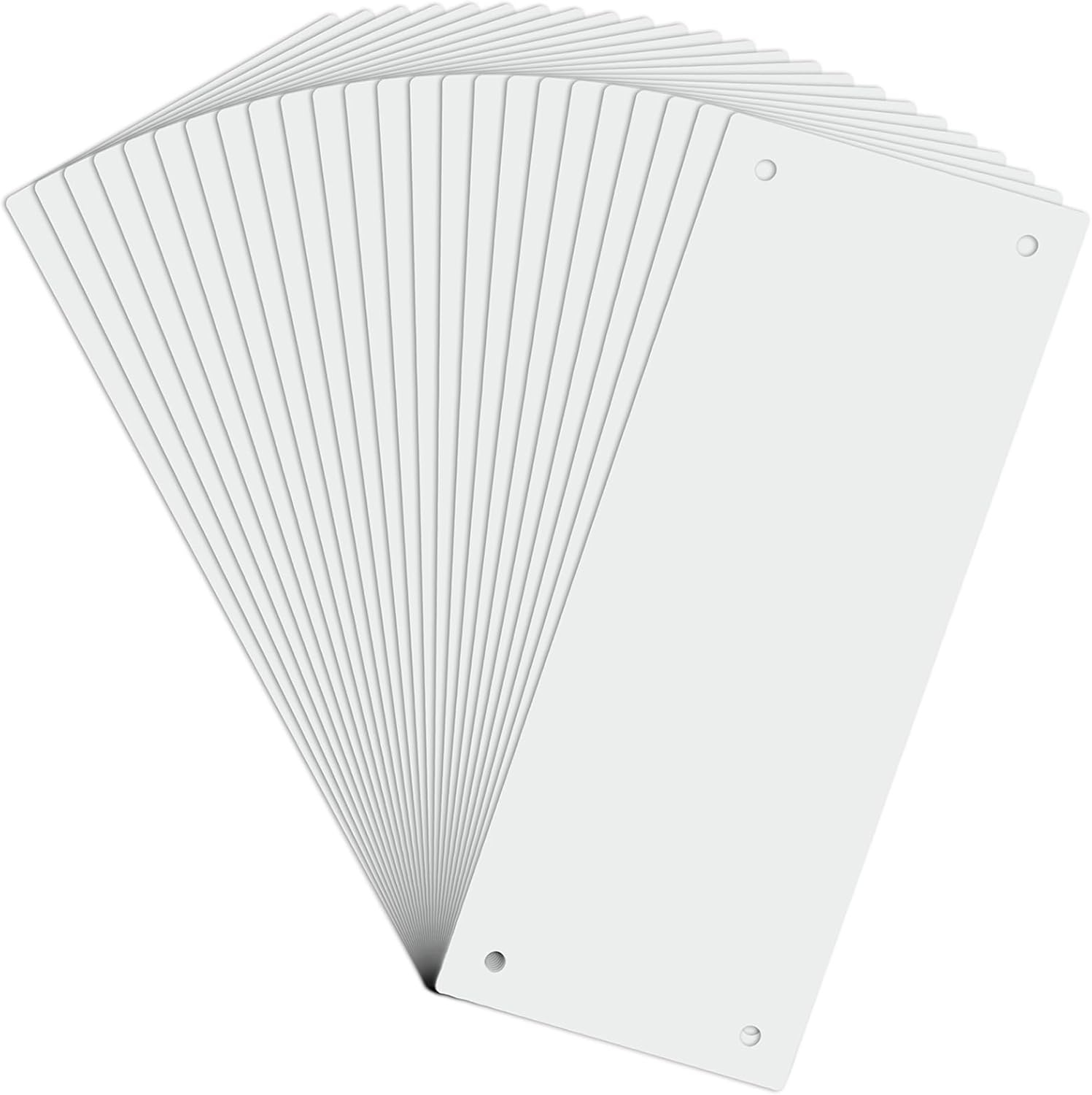 Letrero de aluminio en blanco  Blanco  9.84 pulgadas de alto, 3.94 pulgadas de ancho, aluminio  Paquete de 24 (9.84 x 3.94 pulgadas, blanco-24