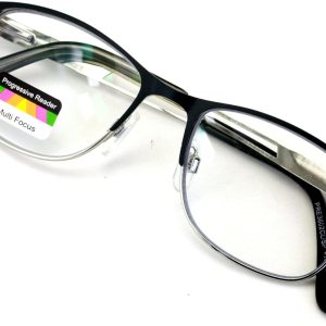 V.W.E. Lentes de lectura trifocales de metal sin línea para mujer, con revestimiento antirreflectante V.W.E. Lentes de lectura trifocales de metal sin línea para mujer, con revestimiento antirreflectante