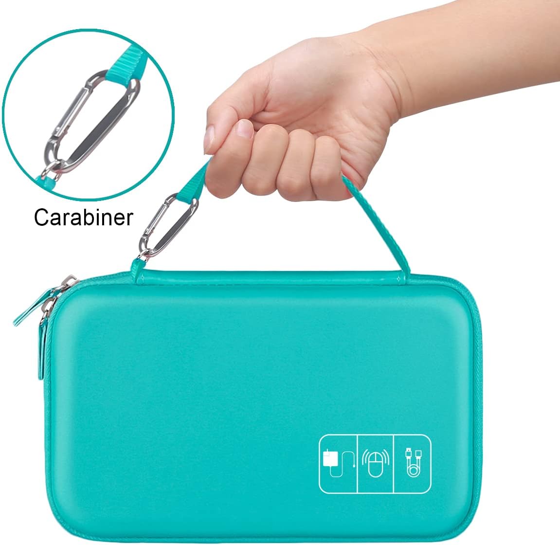 Canboc Estuche organizador electrónico de viaje duro para MacBook adaptador de corriente Cable cargador Apple Magic Mouse Power Bank Apple Pencil
