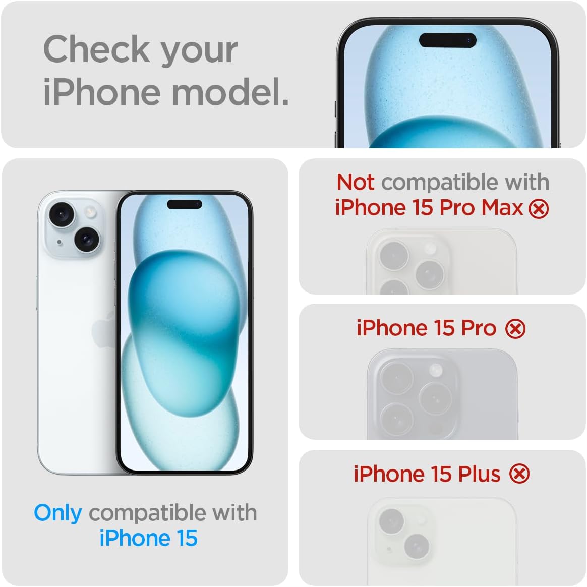 Spigen Protector de pantalla de vidrio templado GlasTR AlignMaster diseñado para iPhone 15, protección de borde a borde 2 unidades