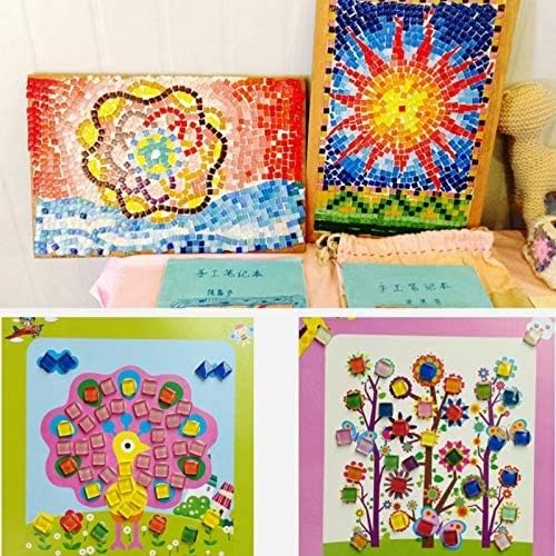 Azulejos de mosaico, azulejos de vidrio, piezas de vidrio de mosaico de cristal brillante cuadrado a granel para decoración del hogar o