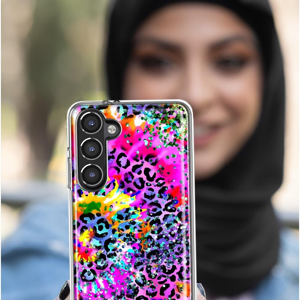 MUNDAZE – Case for Samsung Galaxy A52 Slim Hybrid Shockproof Hard Shell Soft TPU Heavy Duty Protective Phone Cover – Vibrant Pink Purple Tie Dye
