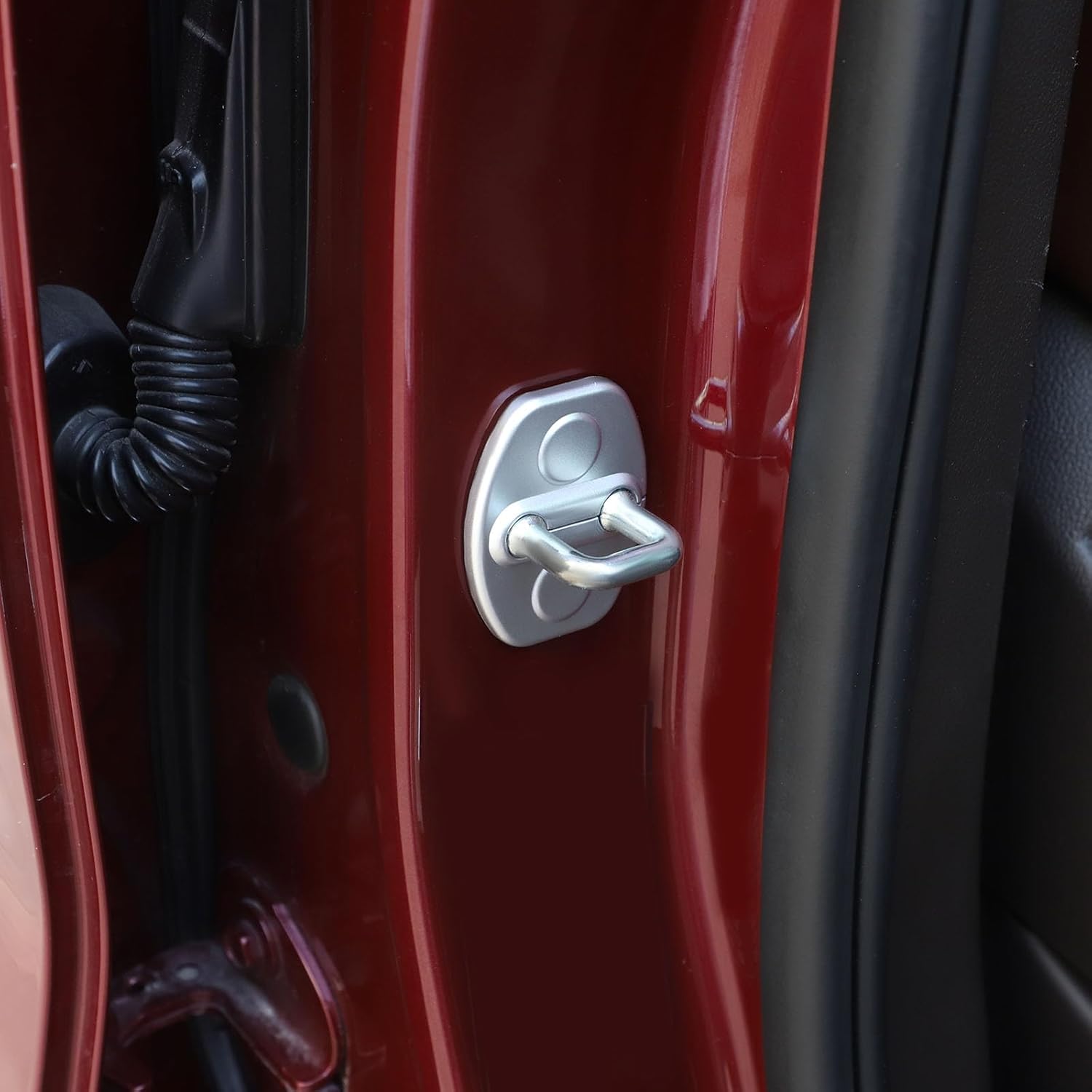 RT-TCZ Cubierta de pestillo de cerradura de puerta Silverado, accesorios plateados compatibles con Chevy Silverado Colorado GMC Sierra 2014 hasta