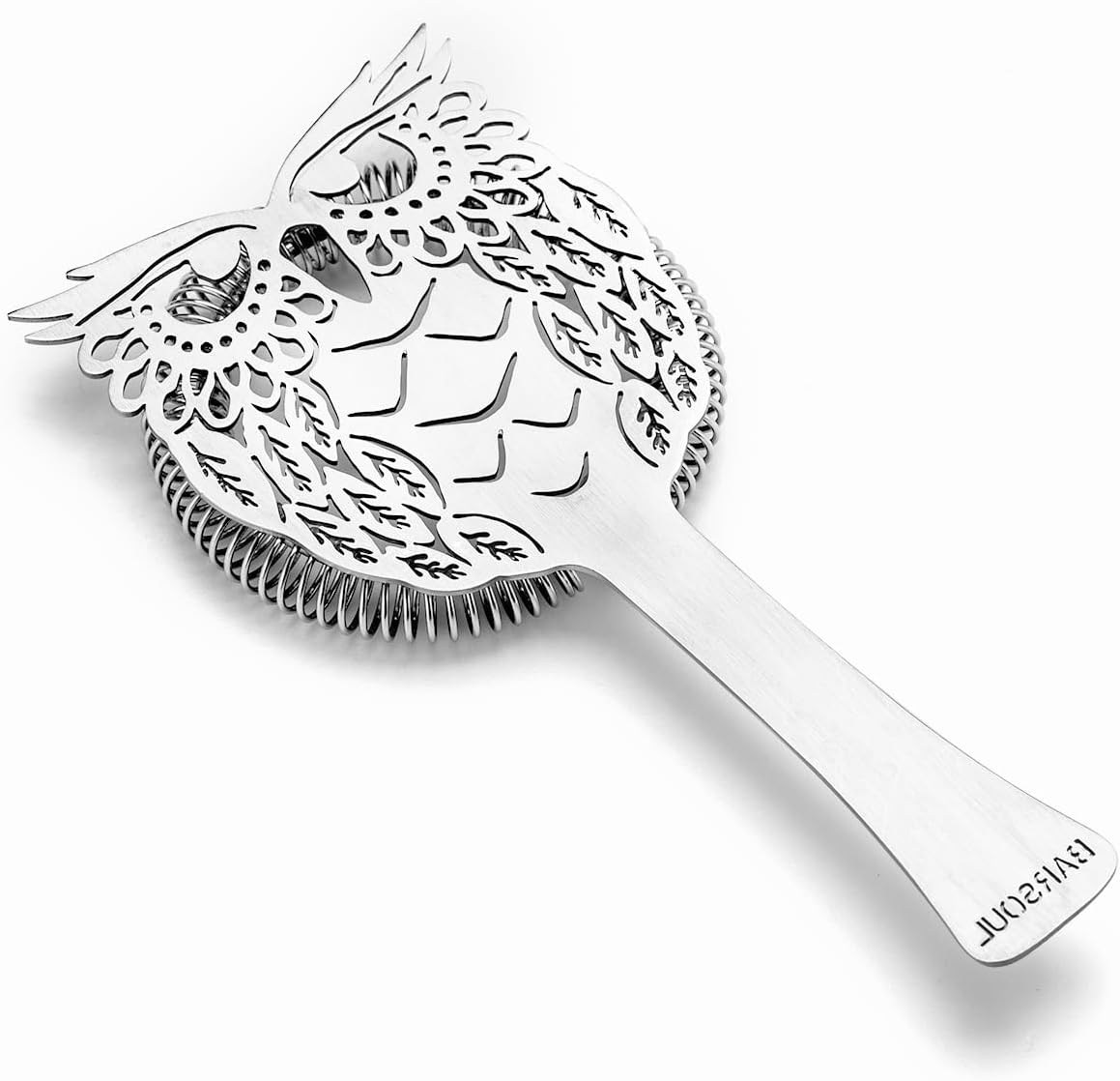 SUN GKOTTA Colador Hawthorne  Hermoso y exquisito patrón, colador de cóctel de acero inoxidable con resorte apretado y duradero, colador de bar,