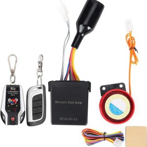 Sistema de alarma de motocicleta antirrobo, bocina de alarma remota de 2 vías, sistema de seguridad impermeable con función de arranque del motor Sistema de alarma de motocicleta antirrobo, bocina de alarma remota de 2 vías, sistema de seguridad impermeable con función de arranque del motor