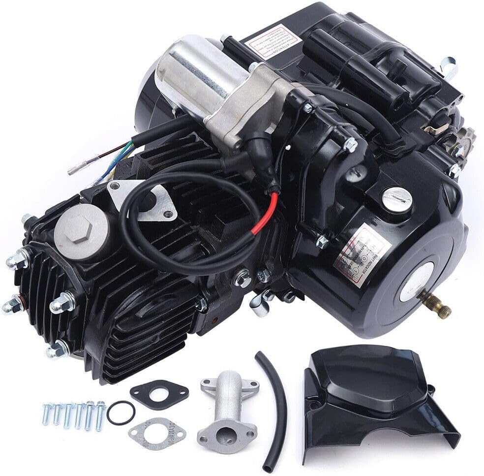 CNCEST Kit de motor de motor de 4 tiempos de 125 CC – Motor de motor de 2 válvulas refrigerado por aire de un solo cilindro con arranque de pedal
