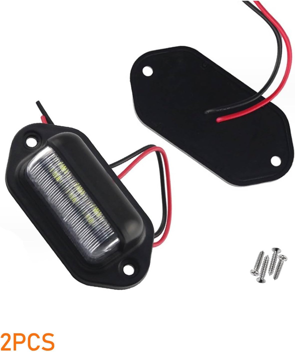 Pack-2 – Lámpara de matrícula de automóvil, bombilla LED ABS, luz trasera impermeable para automóvil, luz de techo de 6500 K, reemplazo de bombilla