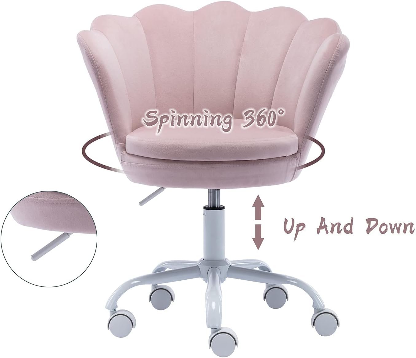 chairus Bonita silla de escritorio para niños, de terciopelo, para sala de estar, silla tapizada para adolescentes con respaldo de concha, silla